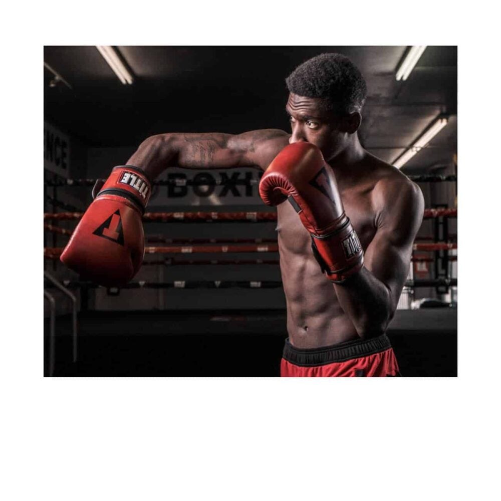 Title boxing Bloodboxningshandskar i oxrött läder